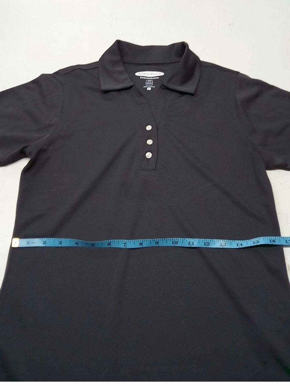 Pebble Beach NWT Golf Polo Womens Med Black Dry-Luxe Performance with Collar - Picture 3 of 5